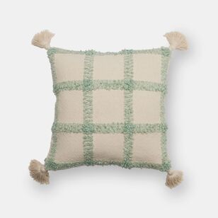 Soren Edan Tufted Tassel Cushion Green 45 x 45 cm