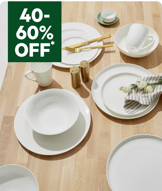 40% To 60% Off All Dinnerware