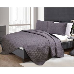 Ramesses 3-Piece Chic Embossed Comforter Set Charcoal