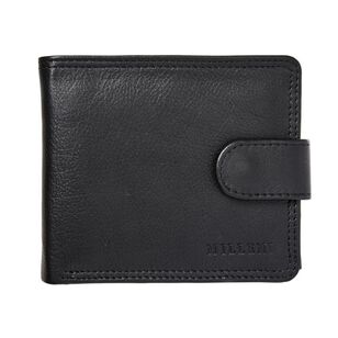 Milleni Men's Leather Wallet and Belt Set Black