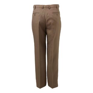 Farah Men's Flat Front Easy Care Polyester Business Trouser Putty