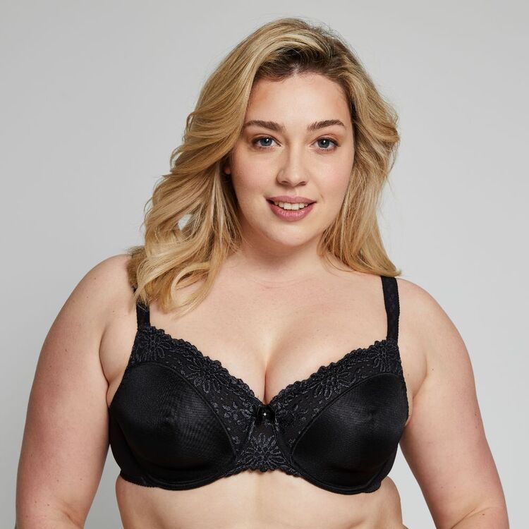 YOURS Plus Size Black Lace Underwired Padded Multiway Bra