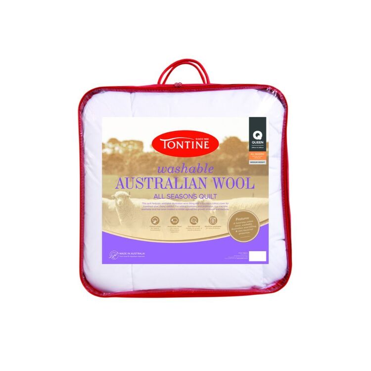 Tontine 350 GSM Washable Australian Wool All Seasons Quilt