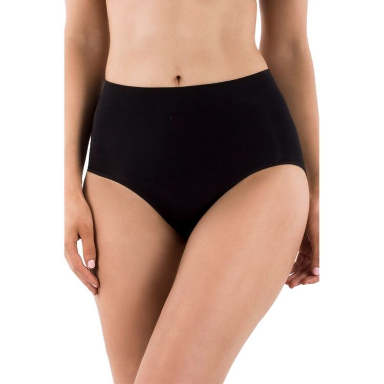 Ambra Powerlite High Waisted Shortie Tummy Control Knickers in Black o –  Simply Hosiery Online