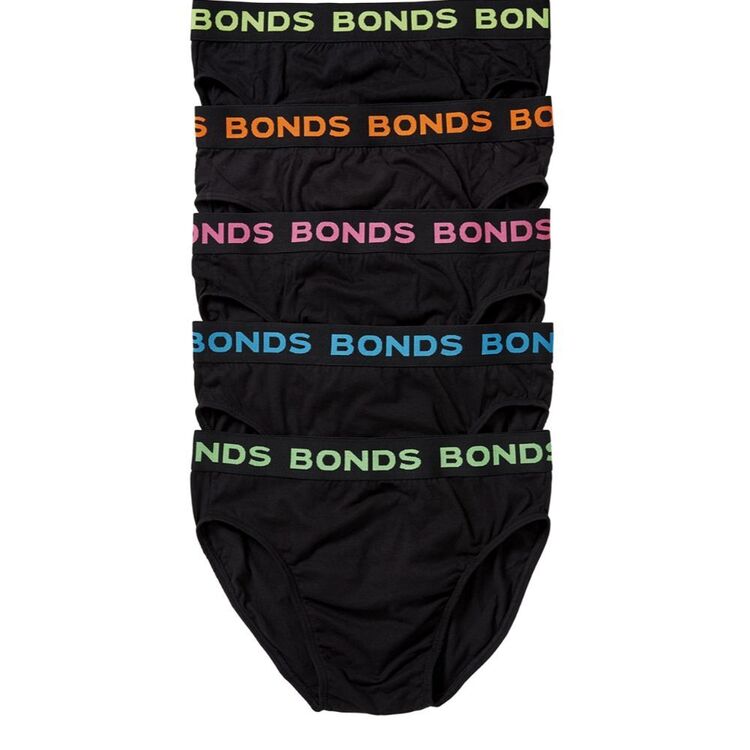 OO  Bonds 6 X Bonds Guyfront Brief Underwear Mens Undies - Navy Grey Black