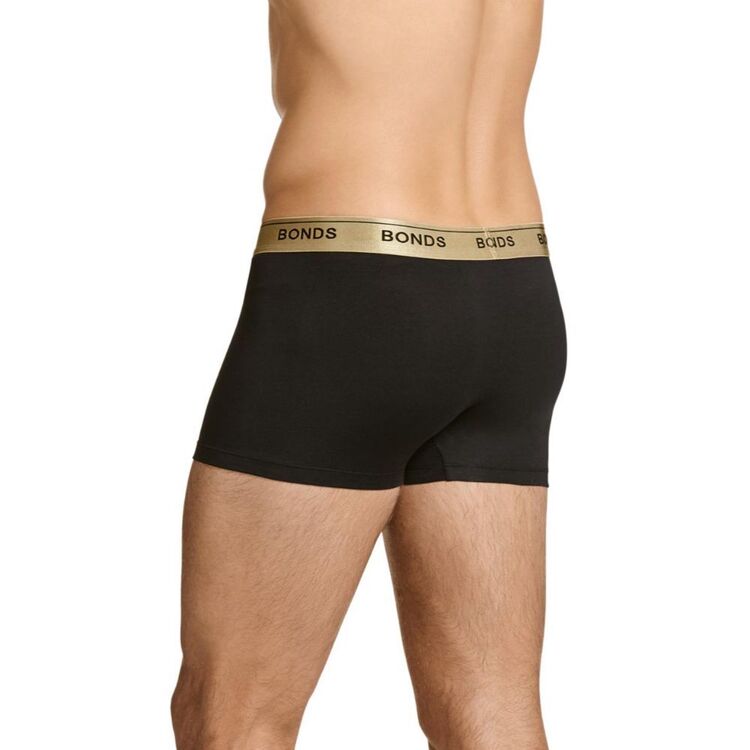 3 x Bonds Men's Core Fit Black Trunks Boxers Briefs Underwear - S M L XL XXL