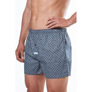 Mitch Dowd Men's Samurai Geo Soft Wash Boxer Underwear Navy