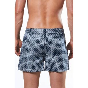 Mitch Dowd Men's Samurai Geo Soft Wash Boxer Underwear Navy