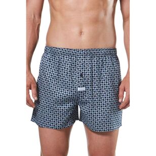 Mitch Dowd Men's Samurai Geo Soft Wash Boxer Underwear Navy