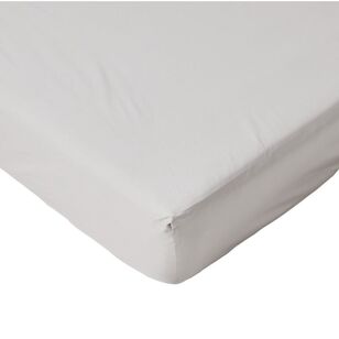 Elysian 500 Thread Count Egyptian Cotton Sateen Fitted Sheet Silver