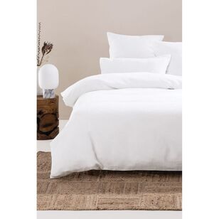 Linen House Providence Waffle Quilt Cover Set White