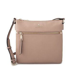 Madison Women's Renee 2 Compartment Cross Body Bag Taupe