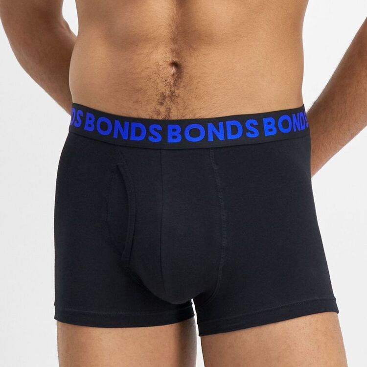 Bonds Guyfront Trunks 3 Pack In Black