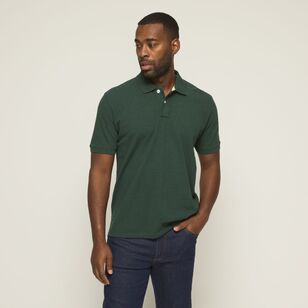 JC Lanyon Double Pique Polo Forest