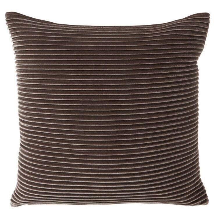 Elysian Velvet Pleat Cushion 50 x 50 cm Mushroom