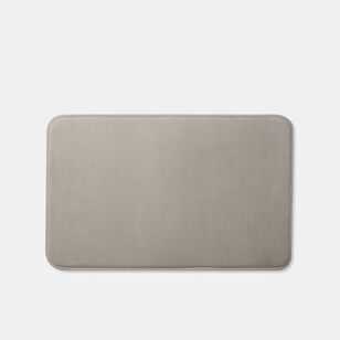 Soren Memory Foam Bath Mat Silver 50 x 80 cm