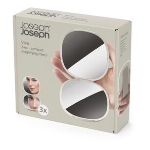 Joseph Joseph Viva 2-In-1 Compact Magnifying Mirror - Shell White