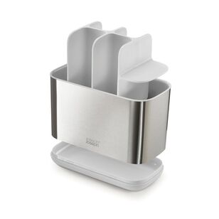 Joseph Joseph Easystore Steel Large Toothbrush Caddy Silver