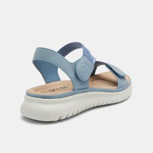 Just Bee Women's Sannah Memory Foam Sandals Sky