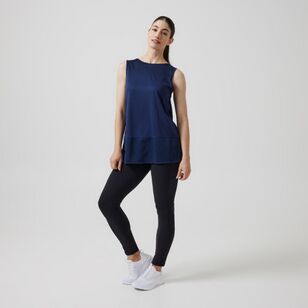 LMA Active Women's Mesh Insert Tank Navy