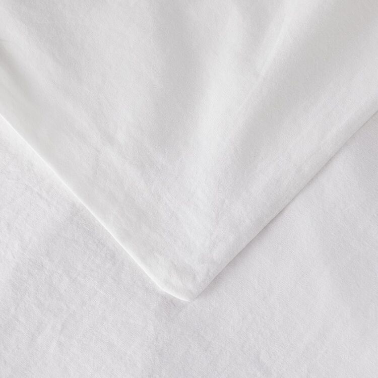 Chyka Home 300 TC Washed Cotton Percale 2 Pack European Pillowcase White