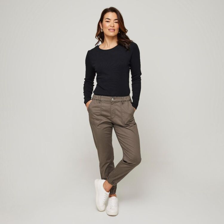 Khoko Collection Women's Jogger Jean Mushroom