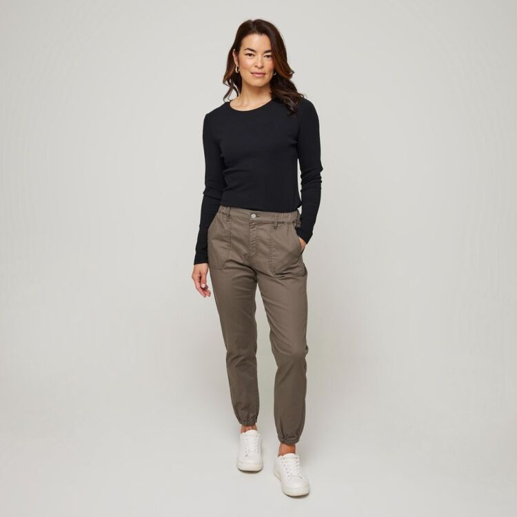 Khoko Collection Women's Jogger Jean Mushroom