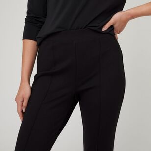 Jane Lamerton Women's Straight Leg Ponte Pant Black