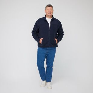 West Cape Classic Men's Oban Zip Through Polar Fleece With Sherpa Lining Navy