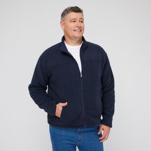 West Cape Classic Men's Oban Zip Through Polar Fleece With Sherpa Lining Navy