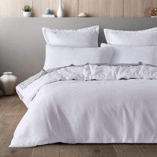 Dri Glo Como Waffle Quilt Cover Set White