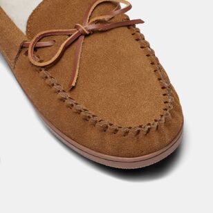 Weavers Men's Roger Suede Moccasin Tan