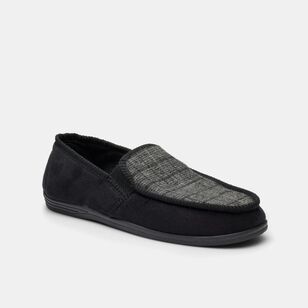 Weavers Men's Theodore Check Slipper Black & Chalk