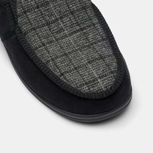 Weavers Men's Theodore Check Slipper Black & Chalk