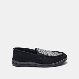 Weavers Men's Theodore Check Slipper Black & Chalk