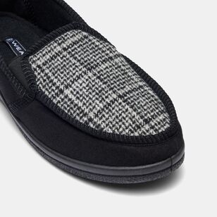 Weavers Men's Theodore Check Slipper Black & Chalk