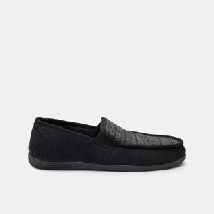 Weavers Men's Theodore Check Slipper Black & Chalk