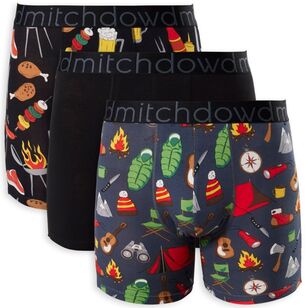 Mitch Dowd Men's Great Outdoors Trunk 3 Pack Blue & Multicoloured