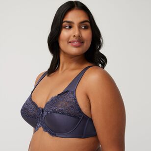 Sash & Rose Women's 2-Pack Underwire Minimiser Bra Charcoal & Blue 12F