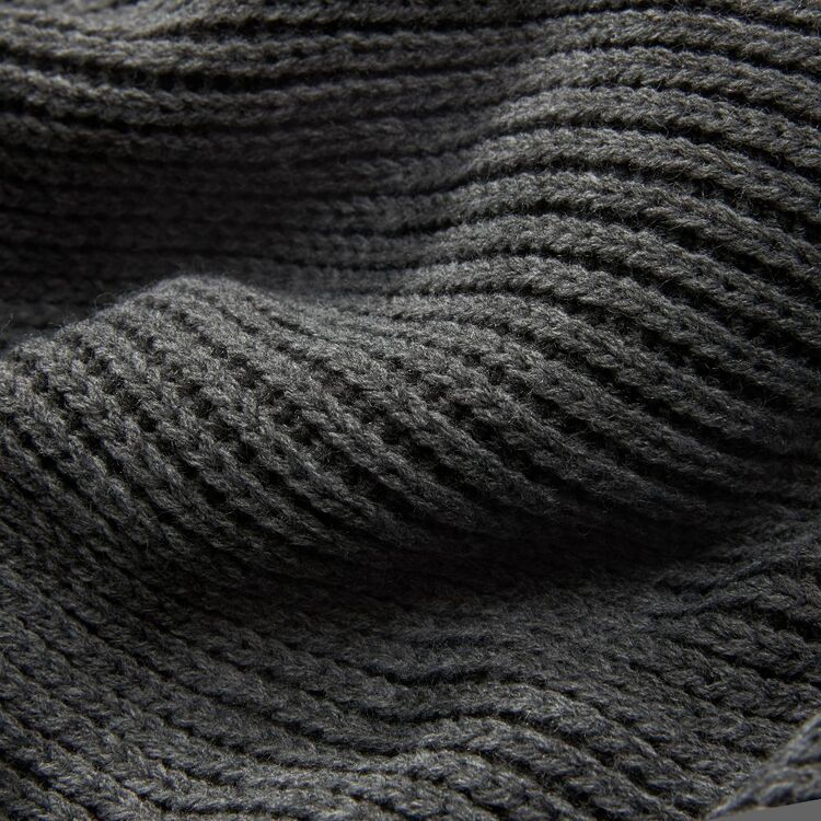 Bronson Men's Chunky Rib Scarf Charcoal