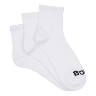 Bonds Men's Cushioned Quarter Crew Sock 3 Pack White