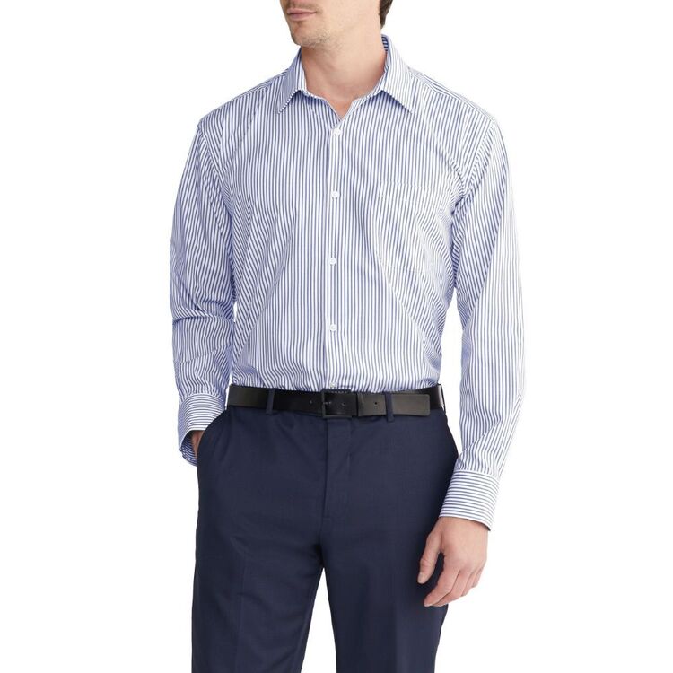 Van Heusen Men's Classic Long Sleeve Shirt Blue