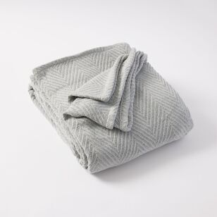 Soren Chevron Cotton Blanket Flint