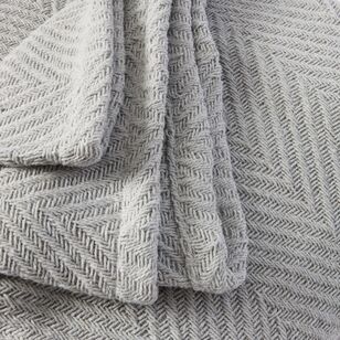 Soren Chevron Cotton Blanket Flint