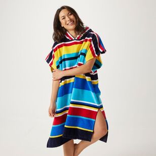 Soren Beach Velour Poncho Rainbow One Size