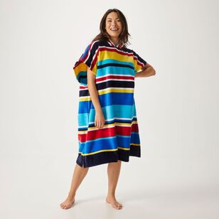 Soren Beach Velour Poncho Rainbow One Size