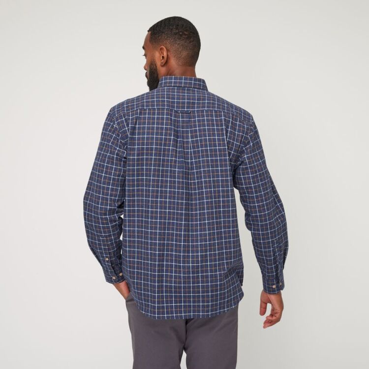 JC Lanyon Men's Northcote Brushed Check Shirt Denim