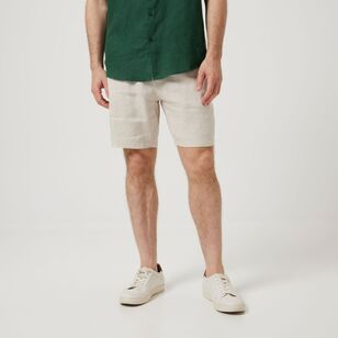 JC Lanyon Men's Eskdale Pull On Linen Short Sandstone X Large