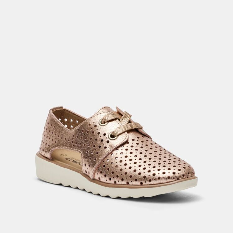Natural Comfort Women's Ella Perforated Lace Up Champagne