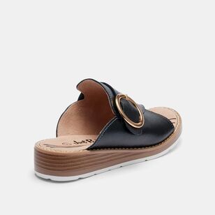 Just Bee Women's Campina Wedge Slide Black